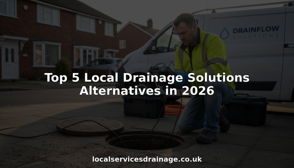 Drainage engineer examines suburban drain pipes